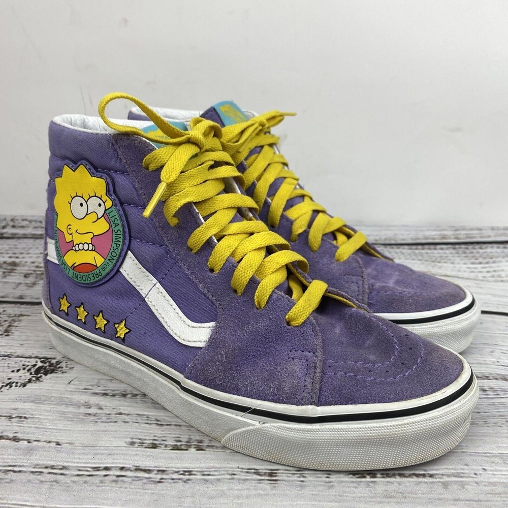 Vans The Simpsons Sk8-Hi "Lisa for President" Skate Shoes Women's 7 Men's 5.5